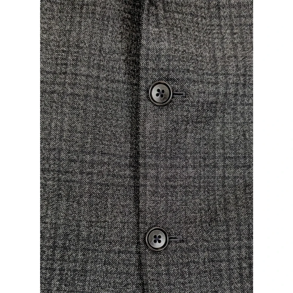 John Varvators USA sz 44L 100% Wool Blazer Jacket gray black lined 0954